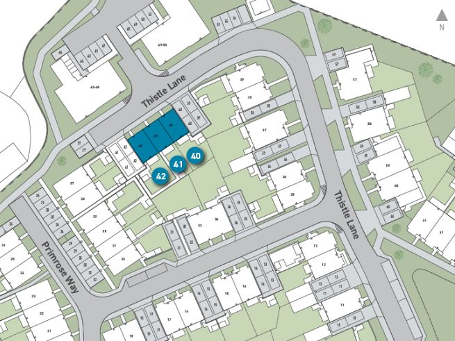 Site plan, 2 bedroom houses - artist impression subject to change